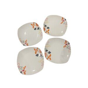 Tabletops Gallery Brooke Porcelain Plates - Set Of 4 Dishwasher & Microwave Safe